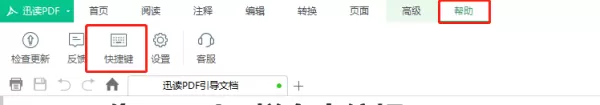迅读PDF有哪些特色_迅读PDF快捷键在哪里修改