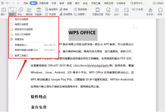 WPS怎么快速截屏? WPS截屏方法大全,不仅能截还能录屏