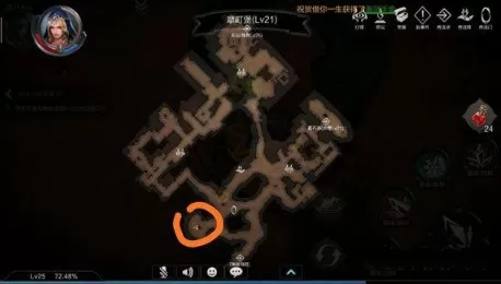 《拉结尔》找到屠龙密洞金宝箱位置的具体操作方法