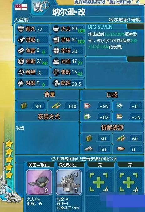 《战舰少女R》纳尔逊的游戏攻略
