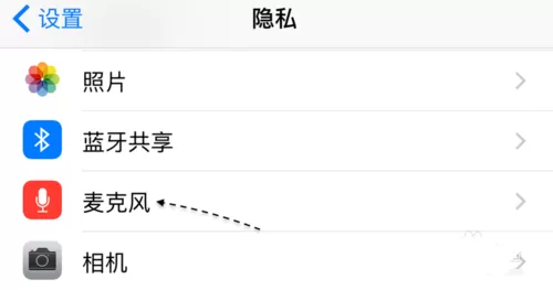 苹果手机设置麦克风权限的操作步骤