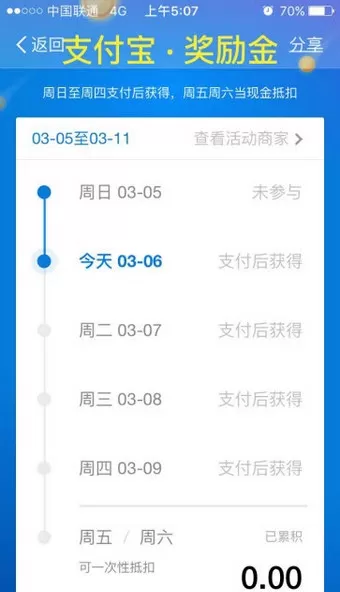 支付宝奖励金查看累积金额的具体操作