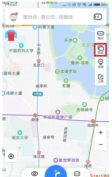 手机百度地图中使用热力图的具体操作流程