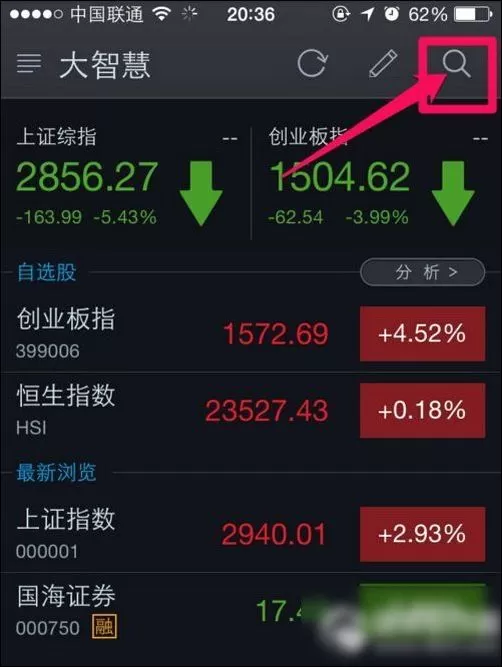 大智慧中自选股添加的具体操作方法