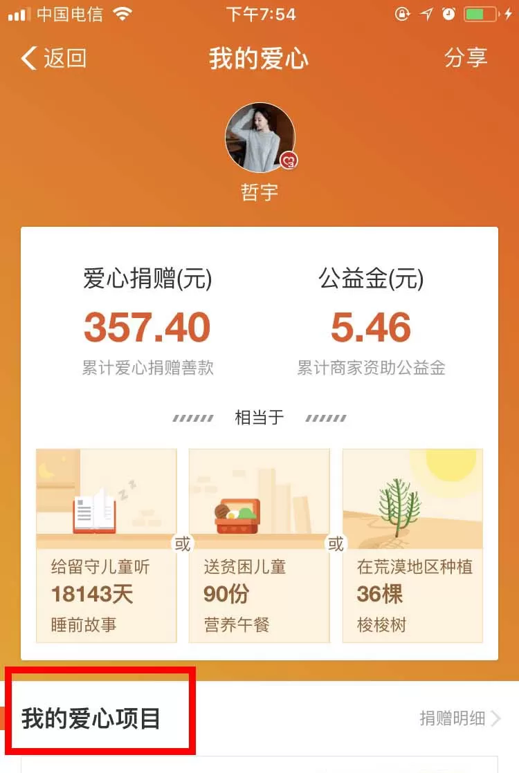 支付宝查看公益账户的操作过程