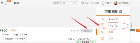 斗鱼tv查找关注按钮的操作过程