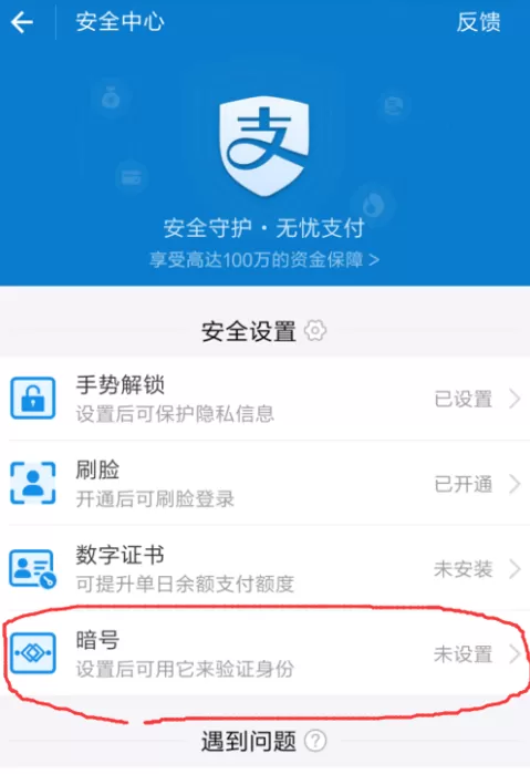 支付宝中设置暗号的具体操作流程