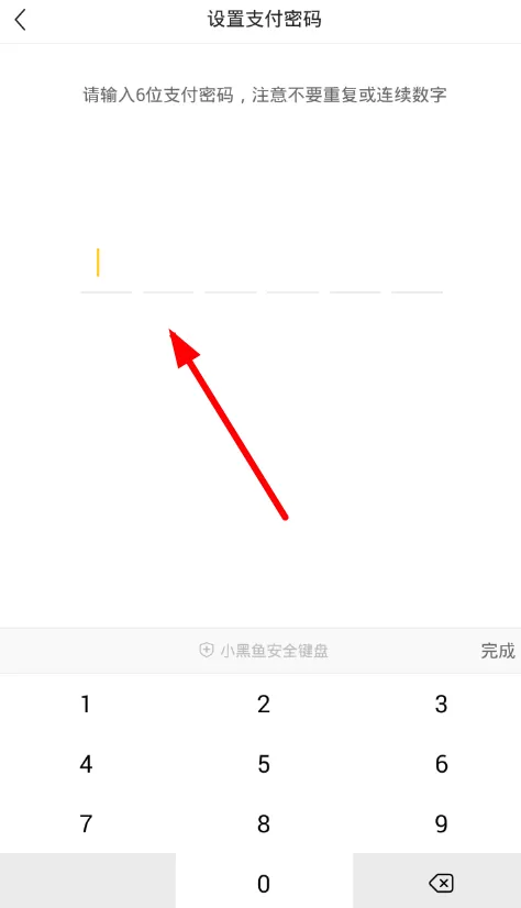 小黑鱼中设置支付密码的具体操作步骤