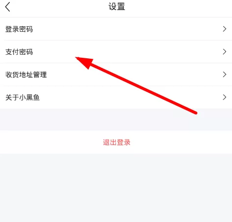 小黑鱼中设置支付密码的具体操作步骤