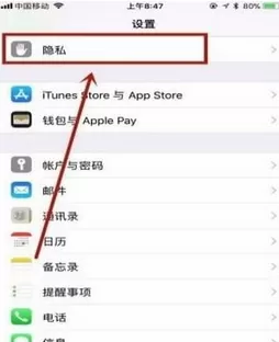 苹果手机中将定位功能关闭的具体操作步骤
