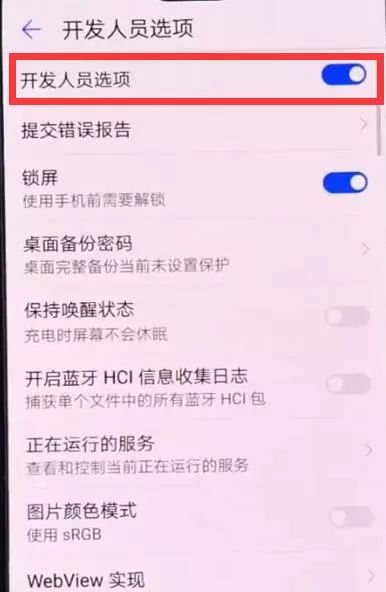 华为手机中开启开发人员选项的具体操作流程