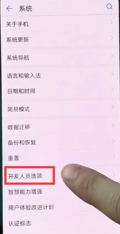 华为手机中开启开发人员选项的具体操作流程