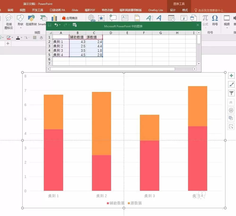 ppt制作出阶梯样式的图表的详细操作