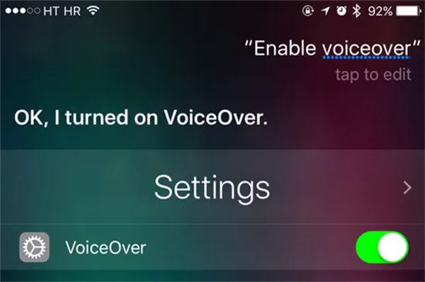 苹果手机关掉voiceover功能的操作过程