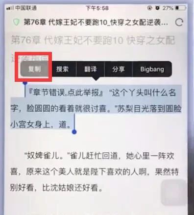 使用苹果手机进行复制粘贴的简单操作