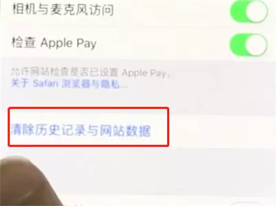 在iphonex里删掉Safari浏览器历史记录的操作过程