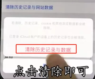 在iphonex里删掉Safari浏览器历史记录的操作过程