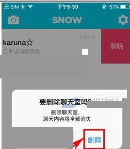 SNOW中将聊天消息删掉的具体操作方法