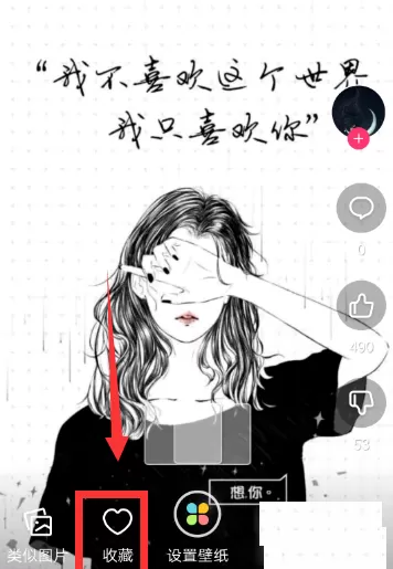在壁纸多多里收藏图片的详细操作
