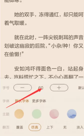 看小说中开启自动翻页的操作流程