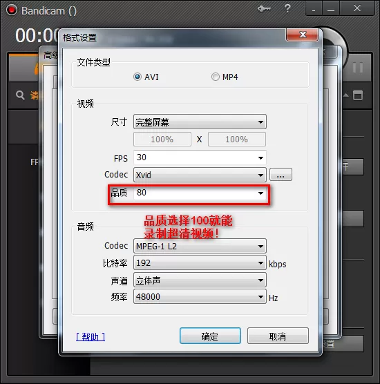 Bandicam中录制超清视频的具体流程