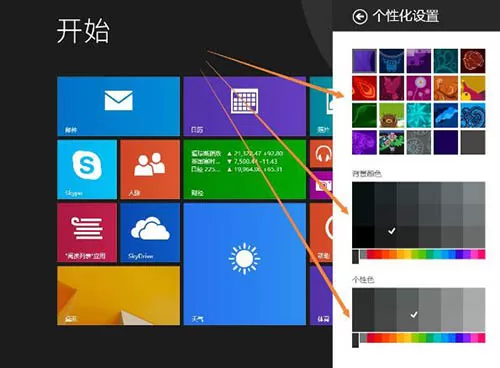 win8.1系统设置开始屏幕背景的详细操作