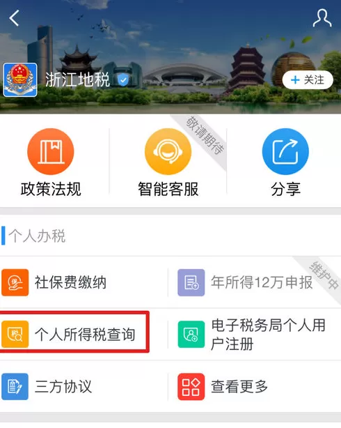支付宝查询个人所得税的具体操作