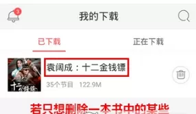 蜻蜓FM中将下载内容删掉的具体流程