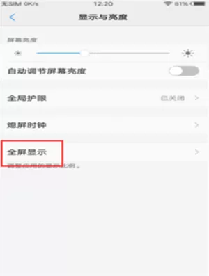 vivoy83手机中开启全屏显示的操作流程