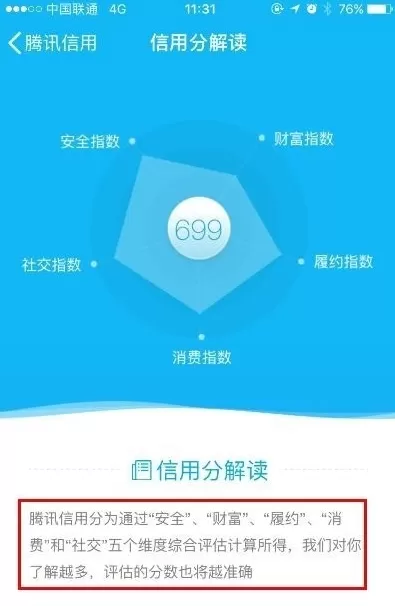 腾讯信用分提升的具体步骤讲解