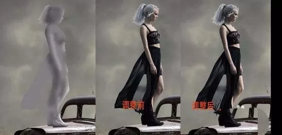 ps合成美女站在车上的效果具体操作方法