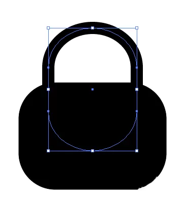 ai绘画出一把简单小锁图形的具体操作步骤