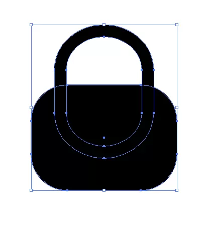 ai绘画出一把简单小锁图形的具体操作步骤