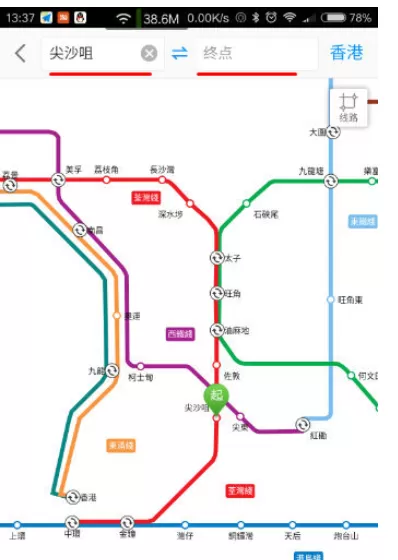高德地图中查地铁路线图的具体操作方法