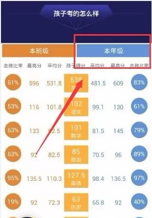 智学网查看年级排名的操作流程