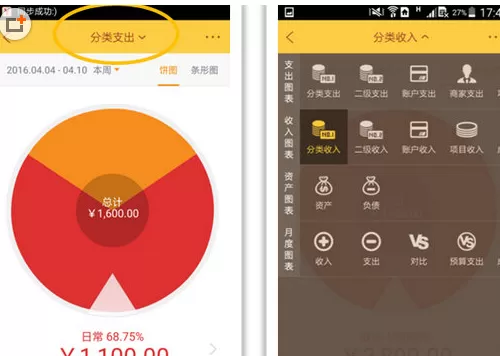 随手记中查看图表的具体操作方法