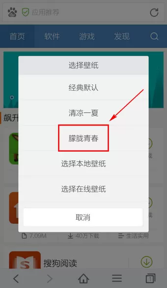百度手机浏览器中更换皮肤的具体操作步骤