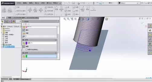 solidworks制作内螺纹的操作过程