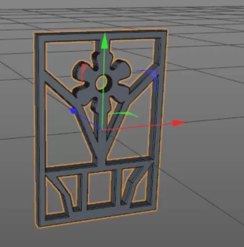 C4D用样条线做出花窗模型的图文步骤