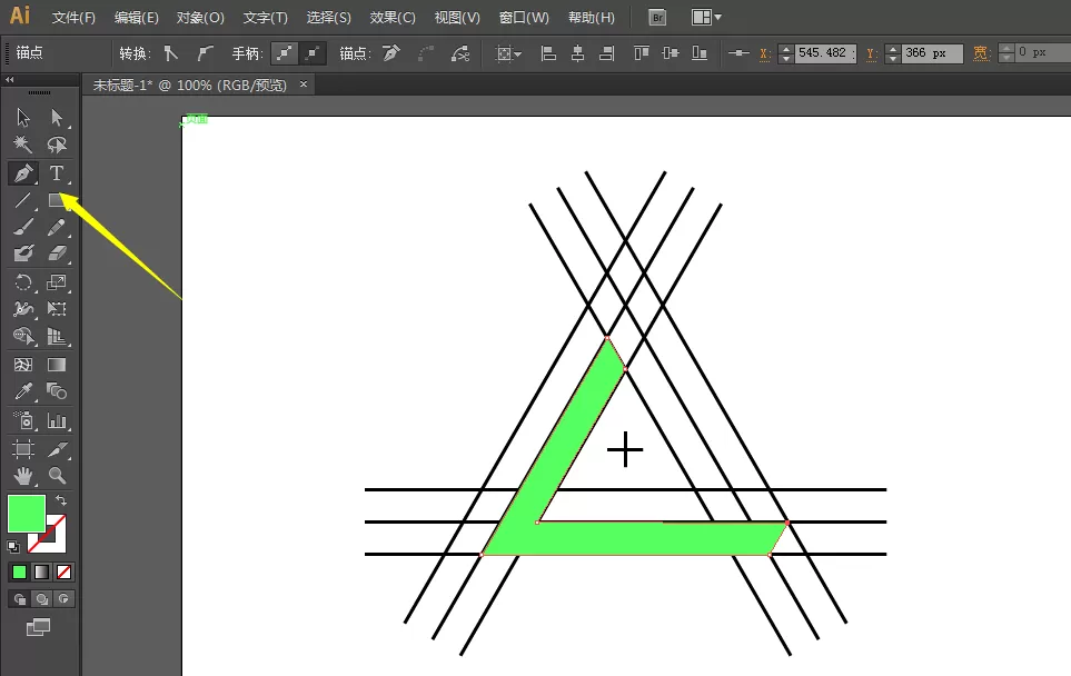 利用ai绘画出3D立体三角形的具体操作方法
