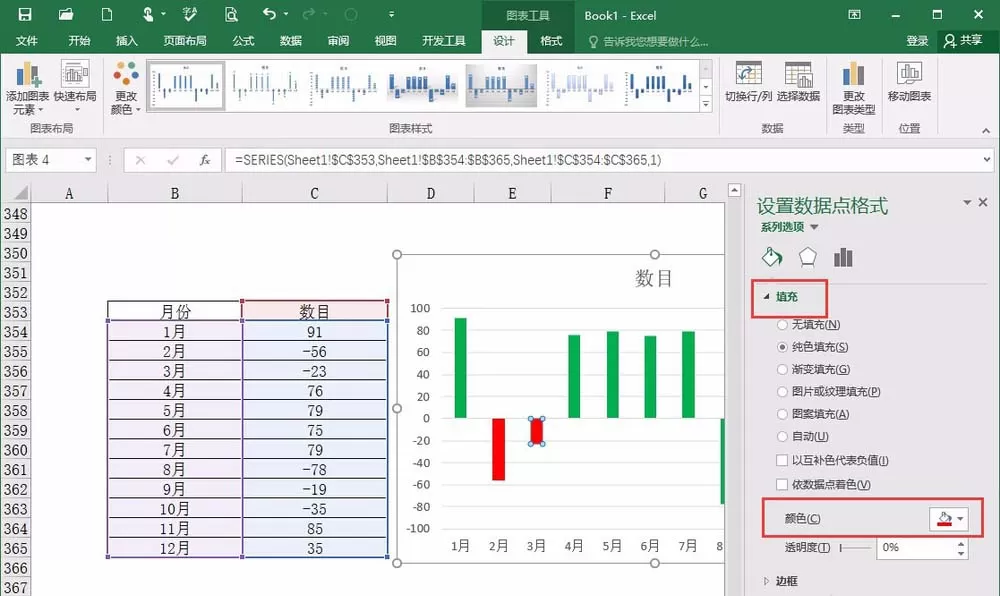 excel制作背离式图表的操作步骤介绍