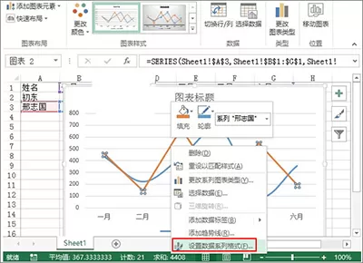 利用Excel2013制作出业绩趋势图的具体操作方法