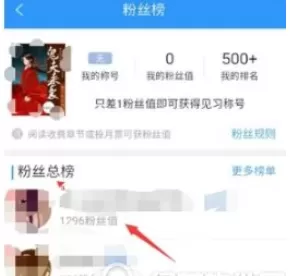 在手机qq阅读中查看粉丝值的具体操作方法