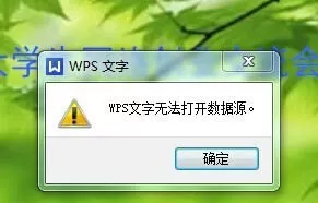 在wps中出现不可以打开数据源的详细操作方法
