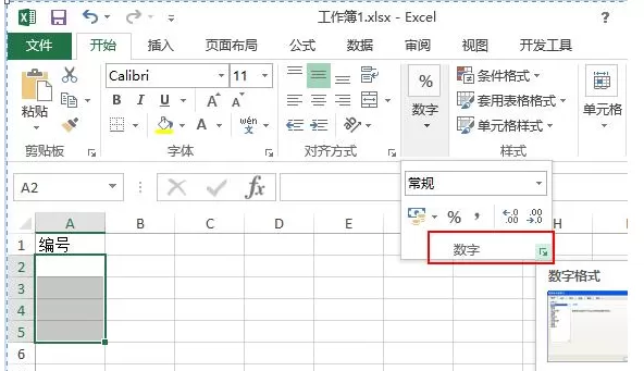 在Excel工作表里输入0开头数字的具体操作