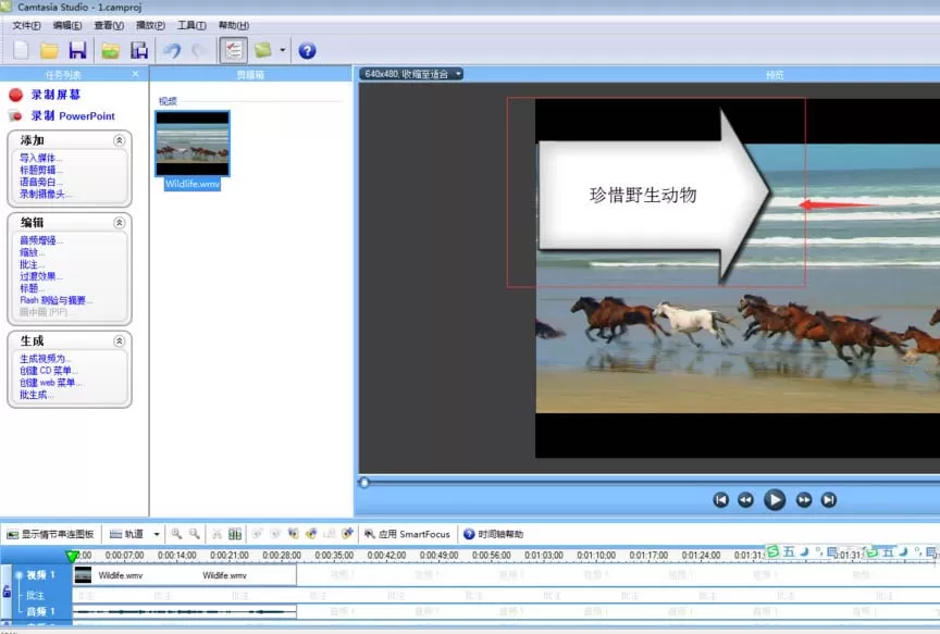 camtasia studio为视频加上文字批注的具体操作