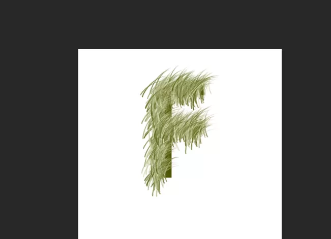 PS制作出小草字体文字效果的操作流程