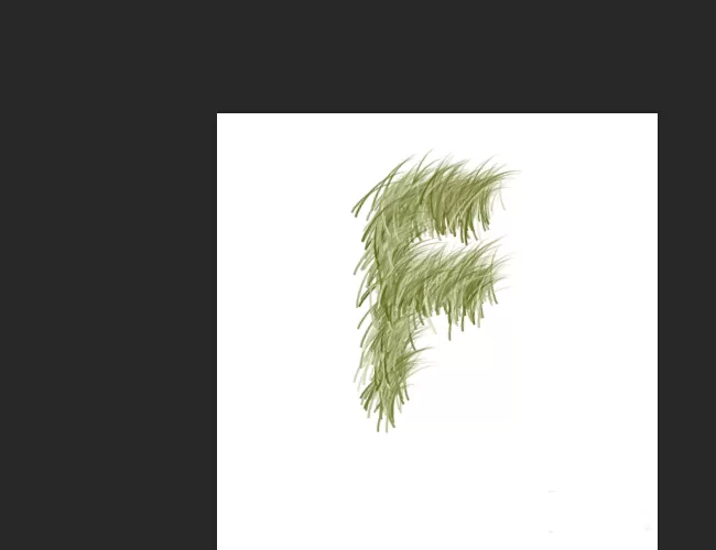PS制作出小草字体文字效果的操作流程