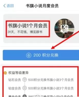 在书旗小说中领取包月会员的具体操作方法