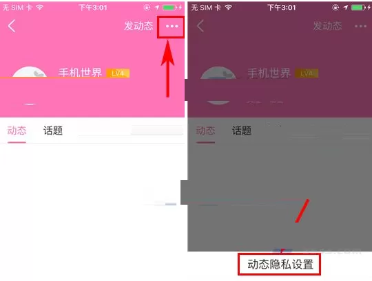 在美柚中实行设置动态仅自己可见的详细步骤